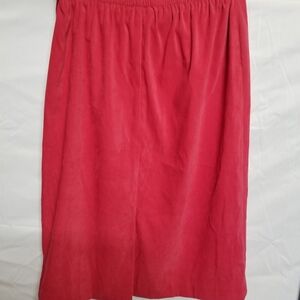 Leslie Fay Vibrant Red Midi Skirt